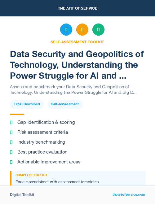 Data Security and Geopolitics of Technology, Understanding the Power Struggle for AI and Big Data Kit