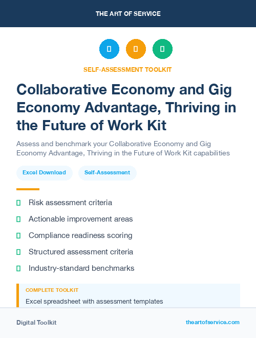 Collaborative Economy and Gig Economy Advantage, Thriving in the Future of Work Kit