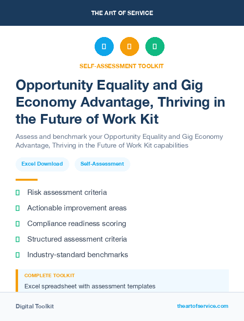 Opportunity Equality and Gig Economy Advantage, Thriving in the Future of Work Kit