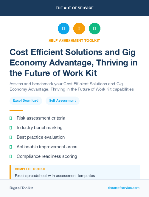 Cost Efficient Solutions and Gig Economy Advantage, Thriving in the Future of Work Kit