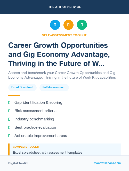 Career Growth Opportunities and Gig Economy Advantage, Thriving in the Future of Work Kit