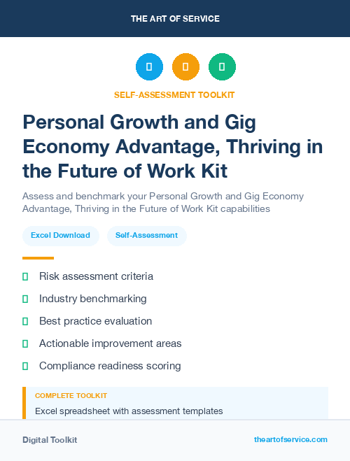 Personal Growth and Gig Economy Advantage, Thriving in the Future of Work Kit