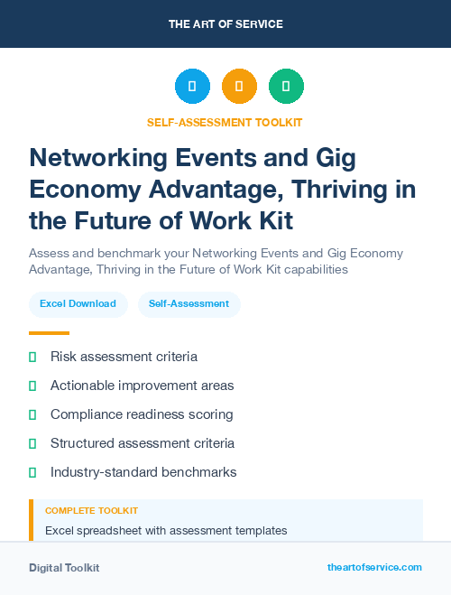 Networking Events and Gig Economy Advantage, Thriving in the Future of Work Kit