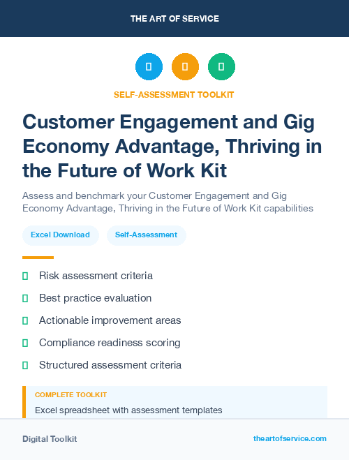 Customer Engagement and Gig Economy Advantage, Thriving in the Future of Work Kit