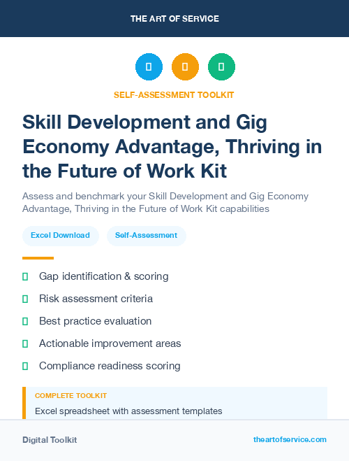 Skill Development and Gig Economy Advantage, Thriving in the Future of Work Kit