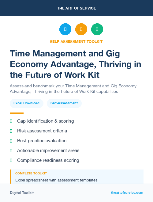 Time Management and Gig Economy Advantage, Thriving in the Future of Work Kit