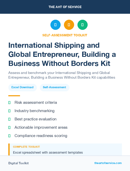 International Shipping and Global Entrepreneur, Building a Business Without Borders Kit
