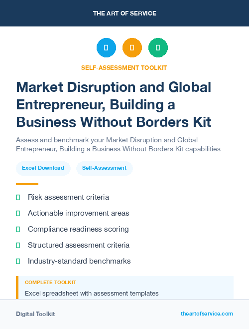 Market Disruption and Global Entrepreneur, Building a Business Without Borders Kit