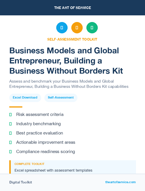 Business Models and Global Entrepreneur, Building a Business Without Borders Kit