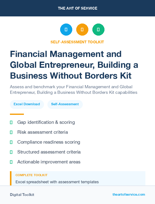 Financial Management and Global Entrepreneur, Building a Business Without Borders Kit