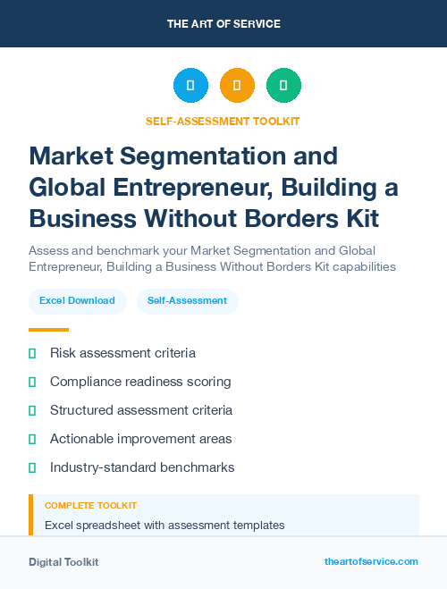 Market Segmentation and Global Entrepreneur, Building a Business Without Borders Kit