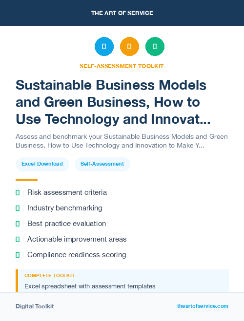 Sustainable Business Models and Green Business, How to Use Technology and Innovation to Make Your Business More Eco-Friendly and Sustainable Kit