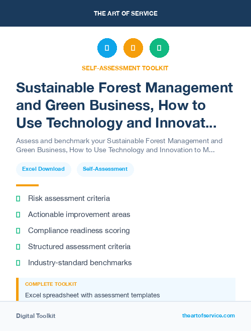 Sustainable Forest Management and Green Business, How to Use Technology and Innovation to Make Your Business More Eco-Friendly and Sustainable Kit