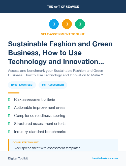 Sustainable Fashion and Green Business, How to Use Technology and Innovation to Make Your Business More Eco-Friendly and Sustainable Kit