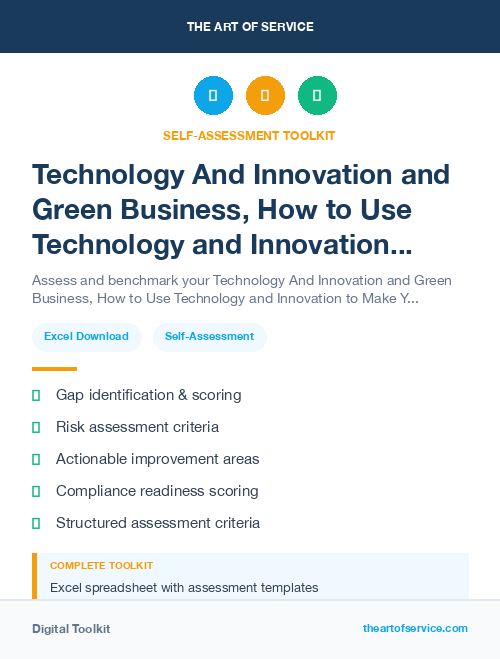 Technology And Innovation and Green Business, How to Use Technology and Innovation to Make Your Business More Eco-Friendly and Sustainable Kit
