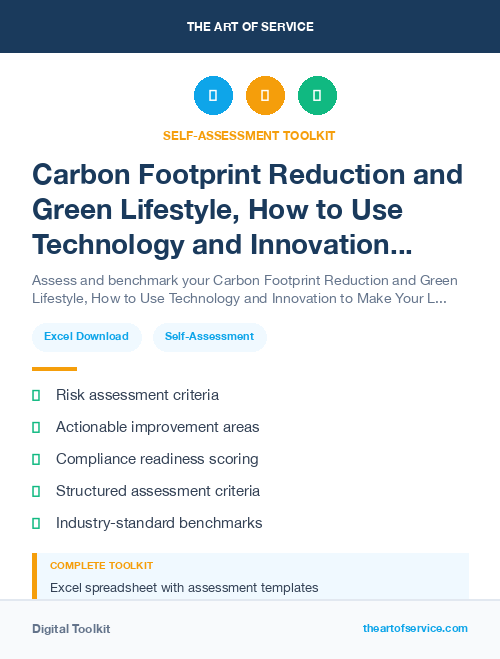 Carbon Footprint Reduction and Green Lifestyle, How to Use Technology and Innovation to Make Your Life More Eco-Friendly and Sustainable Kit