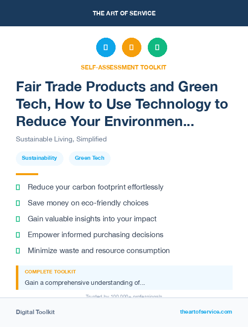Fair Trade Products and Green Tech, How to Use Technology to Reduce Your Environmental Impact and Save Money Kit