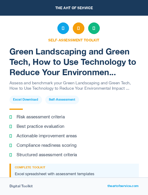 Green Landscaping and Green Tech, How to Use Technology to Reduce Your Environmental Impact and Save Money Kit