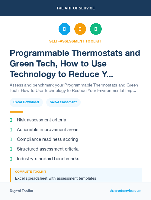 Programmable Thermostats and Green Tech, How to Use Technology to Reduce Your Environmental Impact and Save Money Kit