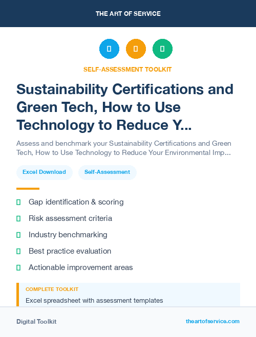 Sustainability Certifications and Green Tech, How to Use Technology to Reduce Your Environmental Impact and Save Money Kit