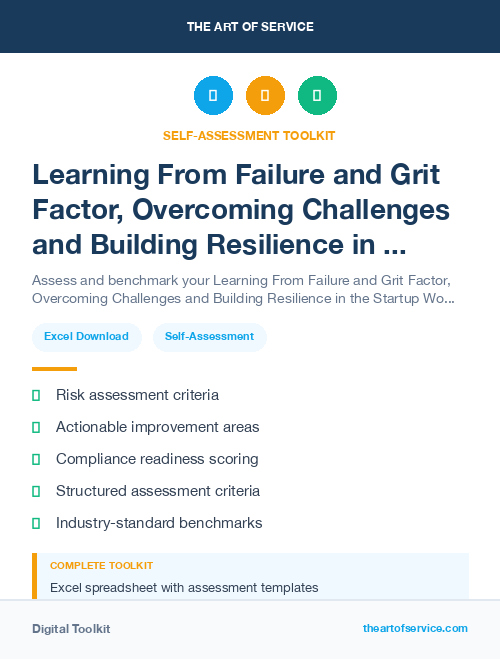 Learning From Failure and Grit Factor, Overcoming Challenges and Building Resilience in the Startup World Kit