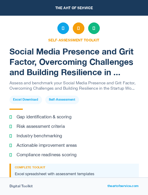 Social Media Presence and Grit Factor, Overcoming Challenges and Building Resilience in the Startup World Kit