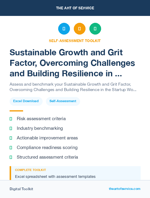 Sustainable Growth and Grit Factor, Overcoming Challenges and Building Resilience in the Startup World Kit