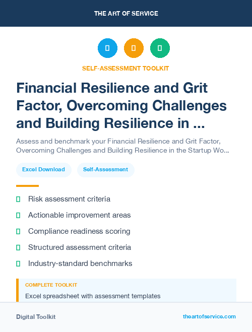 Financial Resilience and Grit Factor, Overcoming Challenges and Building Resilience in the Startup World Kit