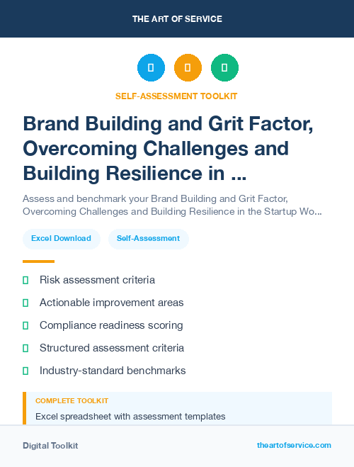 Brand Building and Grit Factor, Overcoming Challenges and Building Resilience in the Startup World Kit
