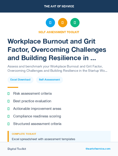 Workplace Burnout and Grit Factor, Overcoming Challenges and Building Resilience in the Startup World Kit