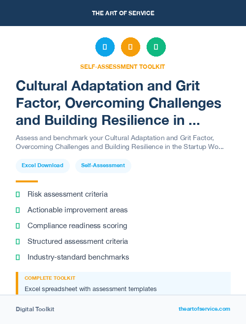 Cultural Adaptation and Grit Factor, Overcoming Challenges and Building Resilience in the Startup World Kit