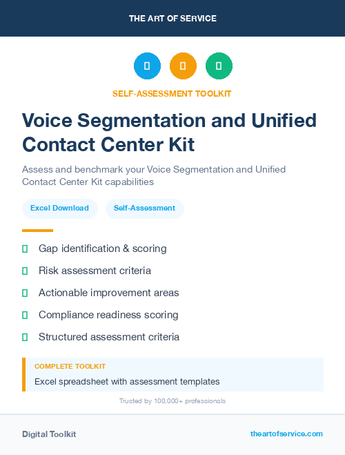 Voice Segmentation and Unified Contact Center Kit