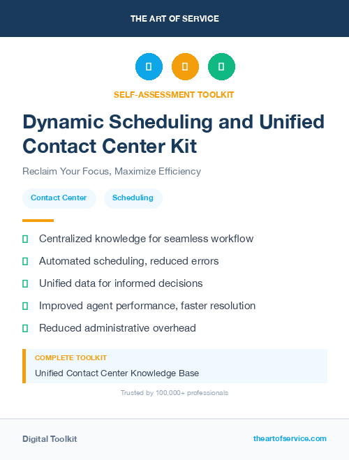 Dynamic Scheduling and Unified Contact Center Kit
