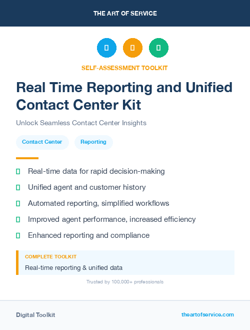 Real Time Reporting and Unified Contact Center Kit