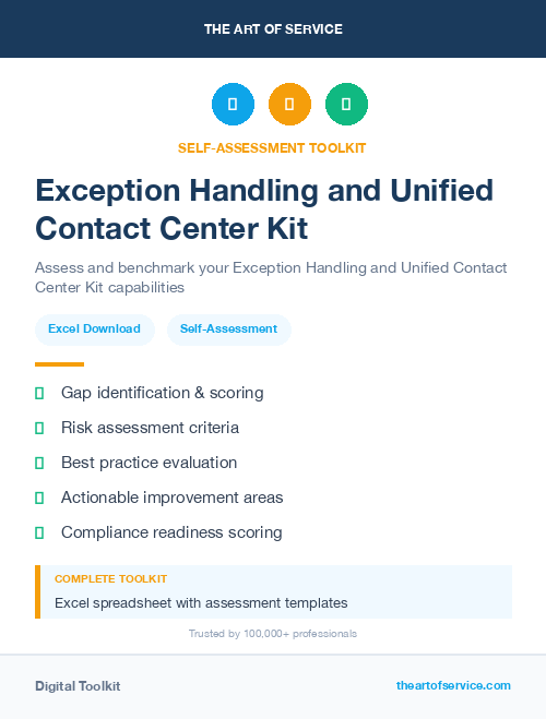 Exception Handling and Unified Contact Center Kit