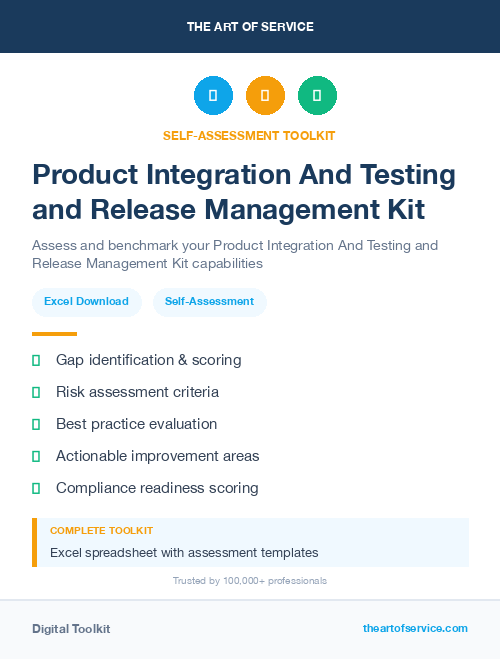 Product Integration And Testing and Release Management Kit