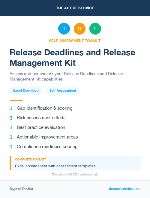 Release Deadlines and Release Management Kit