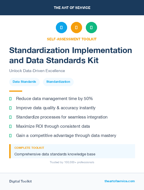 Standardization Implementation and Data Standards Kit