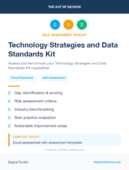 Technology Strategies and Data Standards Kit