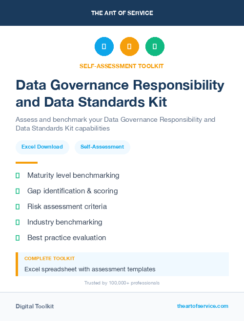 Data Governance Responsibility and Data Standards Kit