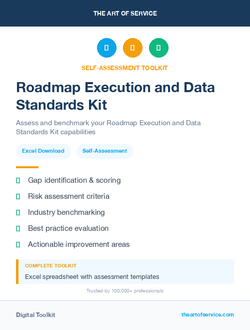 Roadmap Execution and Data Standards Kit