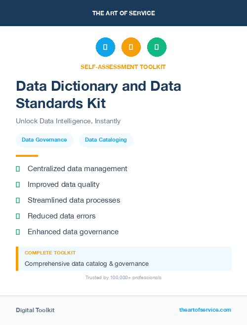 Data Dictionary and Data Standards Kit