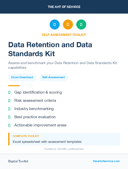 Data Retention and Data Standards Kit