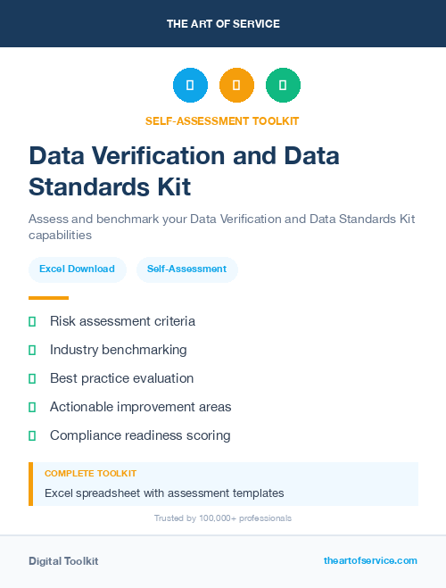 Data Verification and Data Standards Kit