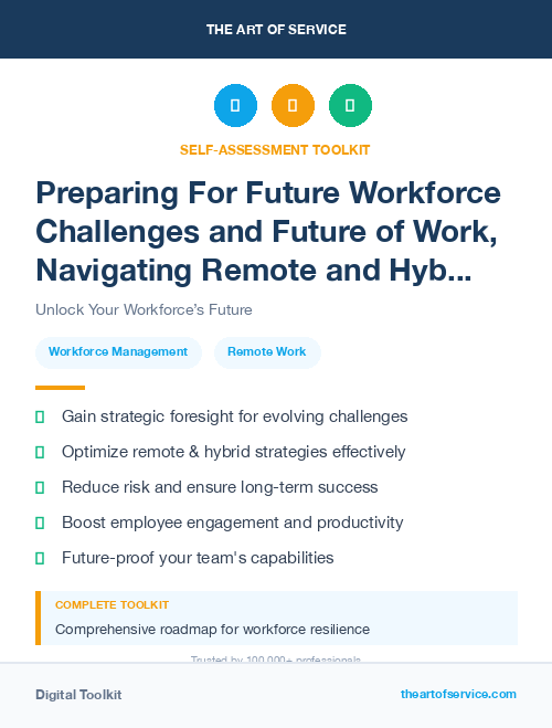 Preparing For Future Workforce Challenges and Future of Work, Navigating Remote and Hybrid Models Kit