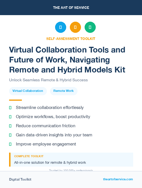 Virtual Collaboration Tools and Future of Work, Navigating Remote and Hybrid Models Kit