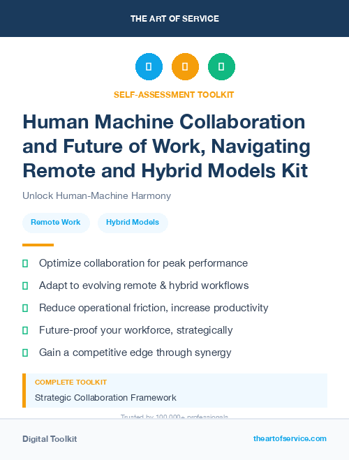 Human Machine Collaboration and Future of Work, Navigating Remote and Hybrid Models Kit