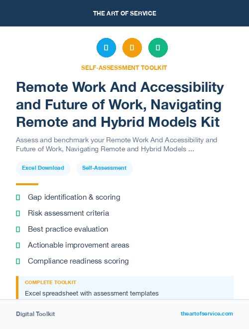 Remote Work And Accessibility and Future of Work, Navigating Remote and Hybrid Models Kit