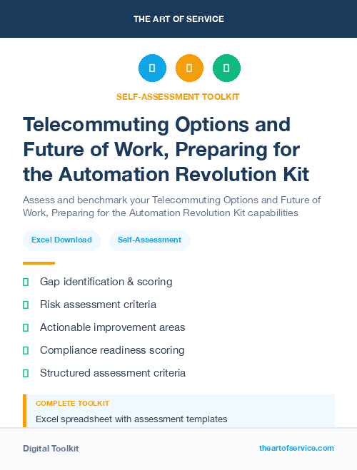 Telecommuting Options and Future of Work, Preparing for the Automation Revolution Kit