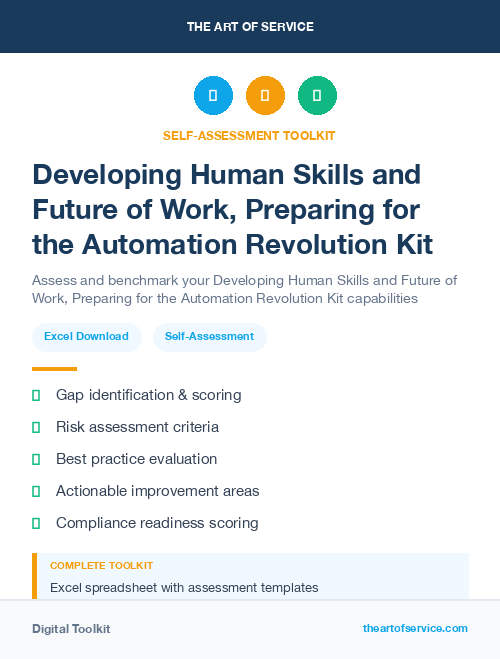 Developing Human Skills and Future of Work, Preparing for the Automation Revolution Kit